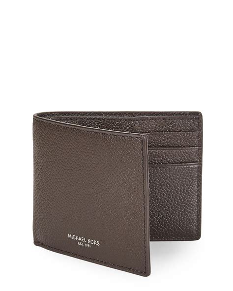 brown leather michael kors wallet|michael kors wallet men's macy's.